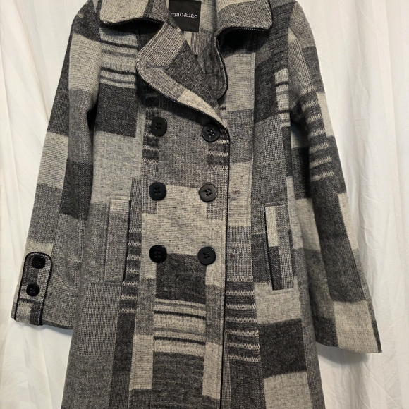 Women's Gray Wool Blend Coat - Picture 1 of 12